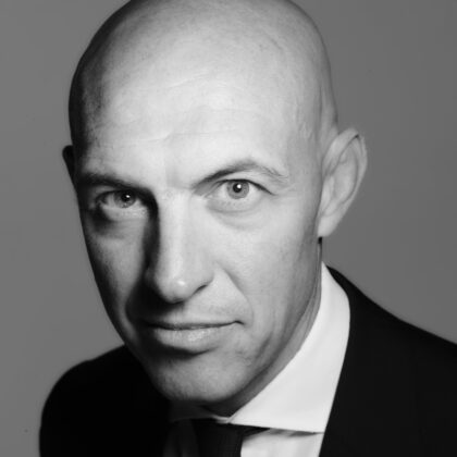 A black and white headshot of David Dinsmore, new Director of Government Communications,